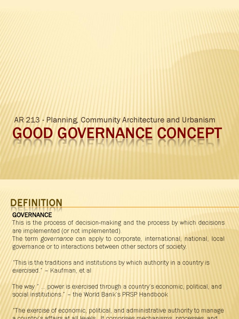 Good Governance Concept-Report | PDF | Good Governance | Governance