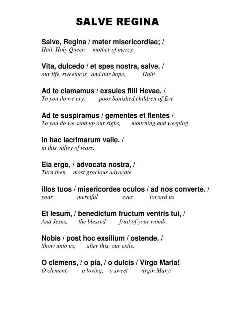 Salve Regina (LatinEnglish Lyrics) Ancient Jewish Women Family Of Jesus