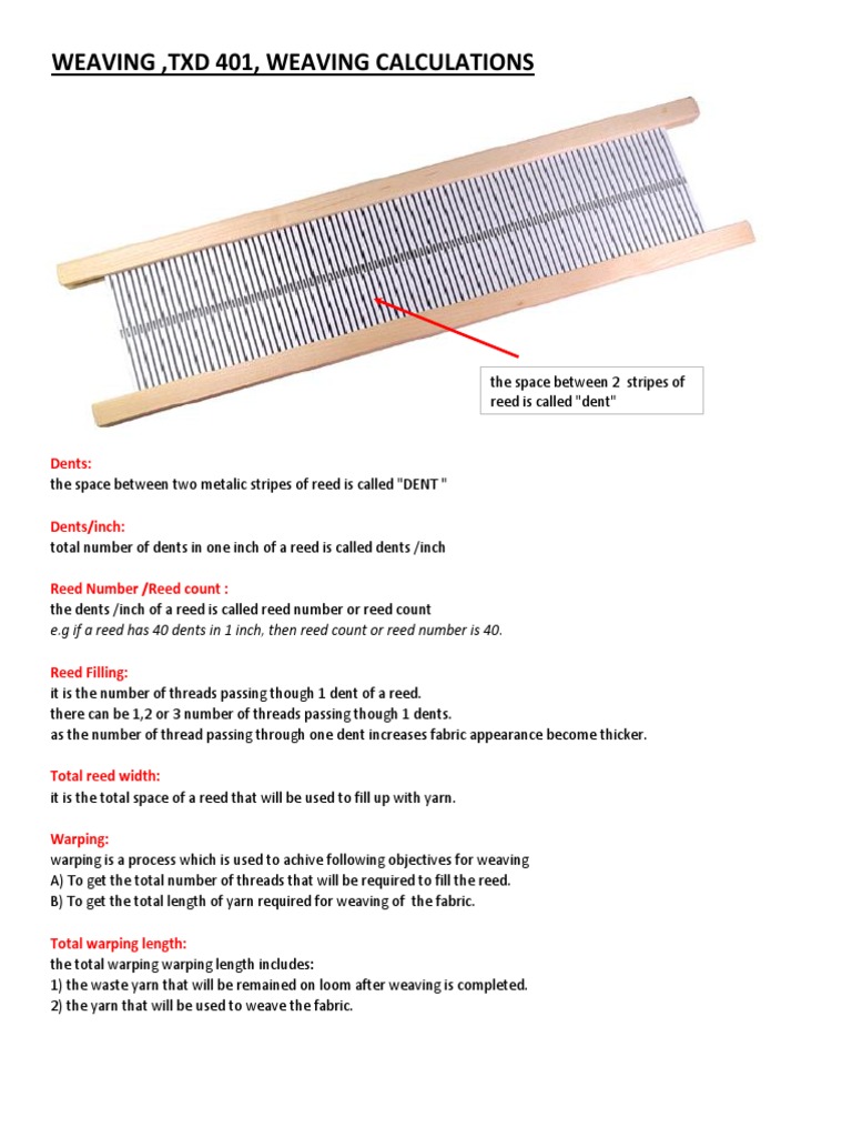 Weaving Calculations