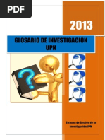 2013 Glosario de Investigación