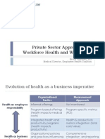 Private Sector Approaches To Workforce Health and Well-Being