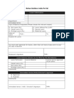 Rohan Builders India PVT LTD: Leave Information