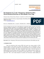 Development of a Cyclic Voltammetry Method for DNA Electrochemical Detection on Microfluidic Gene Chip