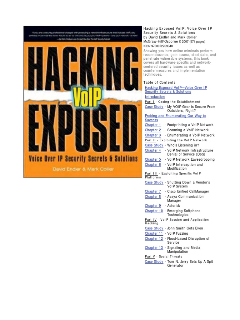 Hacking Exposed 2 - VoIP | Voice Over Ip | Online Safety ... - 