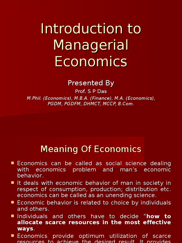 Mini case studies in managerial economics