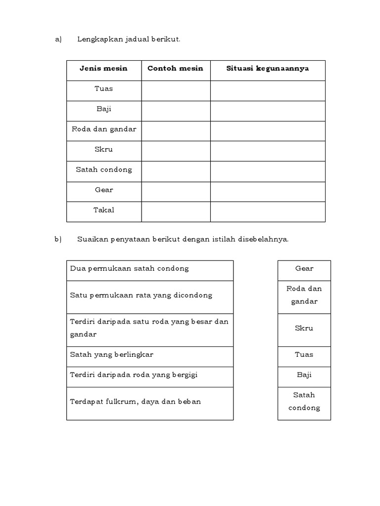 Latihan Mesin Ringkas Pdf