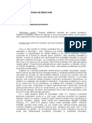 Tehnici Redactare | PDF