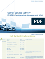 Carrier Service Delivery IP MPLS Configuration Management NOC