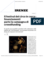 Il festival del circo in cerca di finanziamenti parte la campagna di crowdfunding