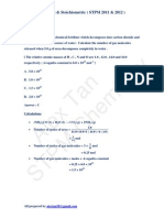 Atoms, Molecules & Stoichiometric (STPM 2011 & 2012)