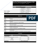 Course Outline For Environmental Science 11g