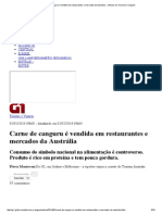 G1 - Carne de Canguru É Vendida em Restaurantes e Mercados Da Austrália - Notícias em Turismo e Viagem PDF