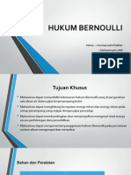 Hukum Bernoulli Untuk Hidrolika