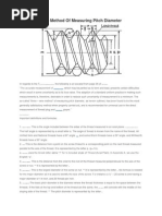 The Three Wire Method of Measuring Pitch Diameter