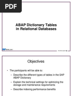 ABAP Dictionary Tables in Relational Databases