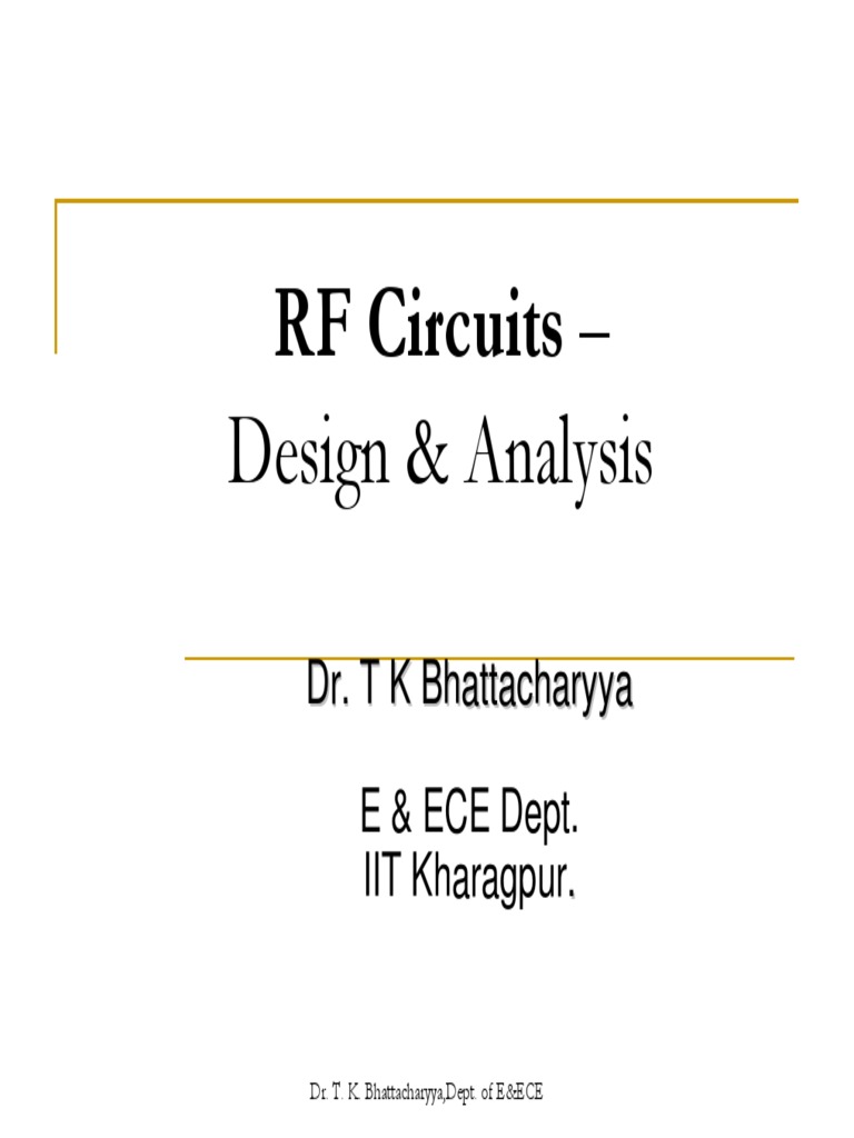 RF Circuits - Design & Analysis | PDF