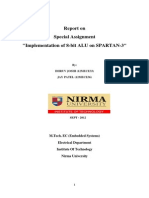 Report On Special Assignment "Implementation of 8-Bit ALU On SPARTAN-3"