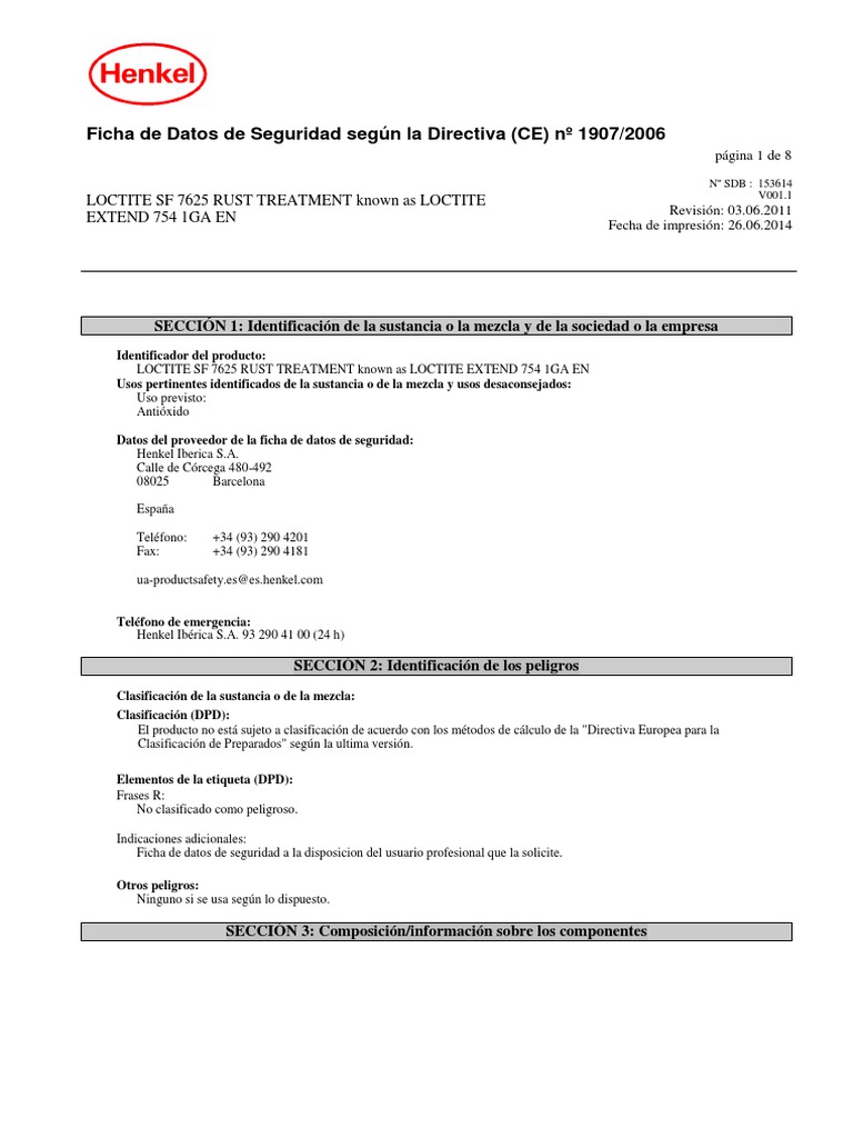 Msds Rust Tratment | PDF | Solubilidad | Toxicidad