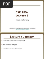 CSE 390a: Intro To Shell Scripting