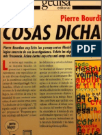 Bourdieu, P. 1987. Las Cosas Dichas. Barcelona, Editorial Gedisa