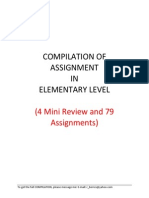 Compilation of Assignments in Elementary School in The Philippines