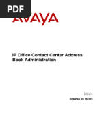 IP Office Contact Center Address Book Administration: COMPAS ID: 163719