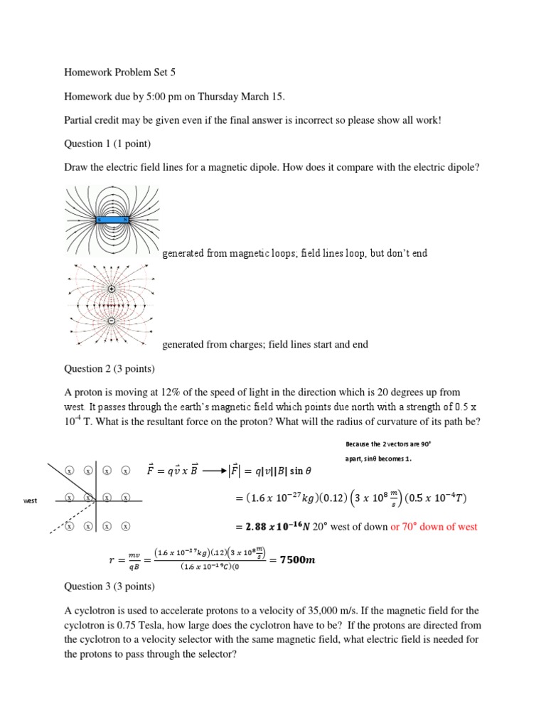 Wave Aerospace Huntress Homework Set | PDF | Magnetic Field | Proton