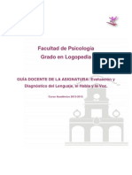 Evaluación y Diagnóstico Del Lenguaje, El Habla y La Voz