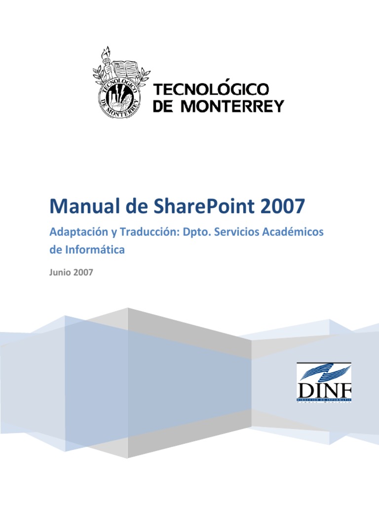 Manual de Microsoft SharePoint 2007 | PDF | Microsoft | Archivo de ...