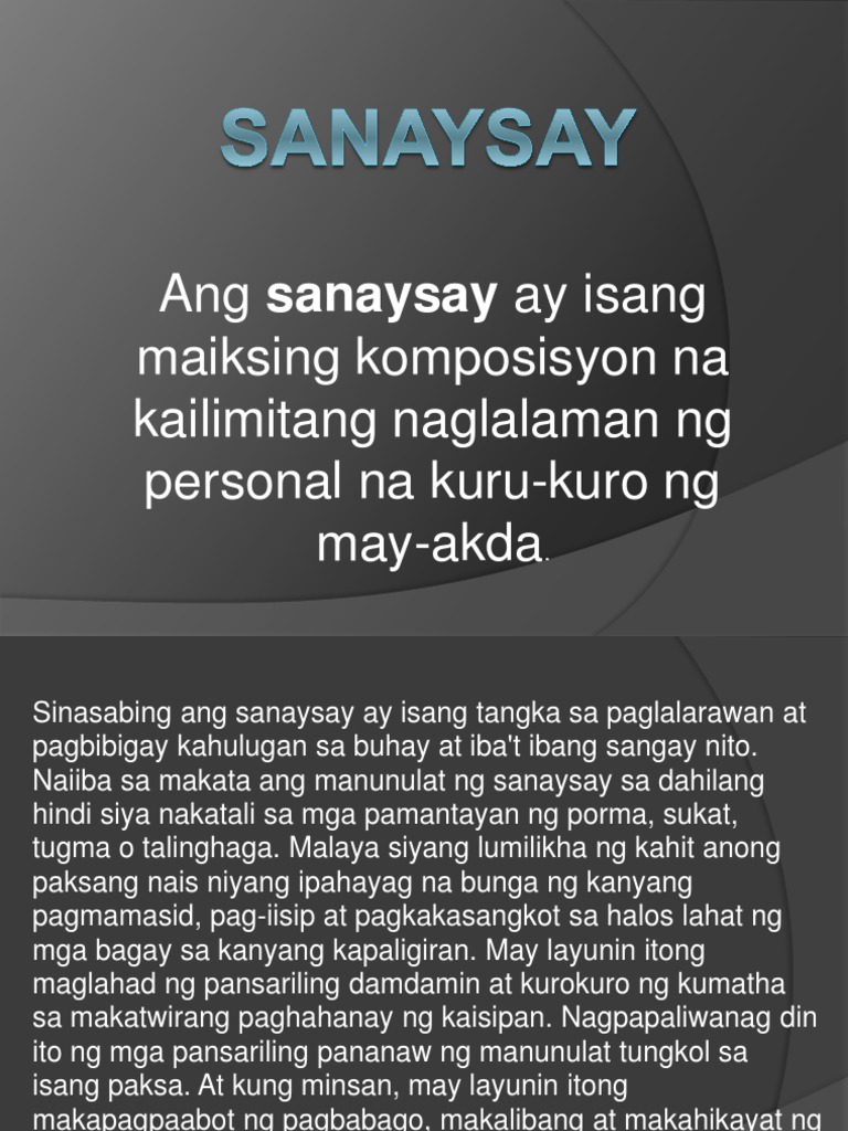 Sanaysay