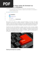 Saiba o Que Fazer Antes de Formatar Ou Reinstalar o Windows