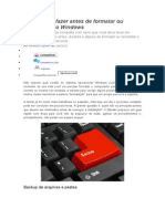 Saiba o Que Fazer Antes de Formatar Ou Reinstalar o Windows