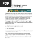 Windows 7 - Habilitando Recursos Adicionais TFTP e Telnet