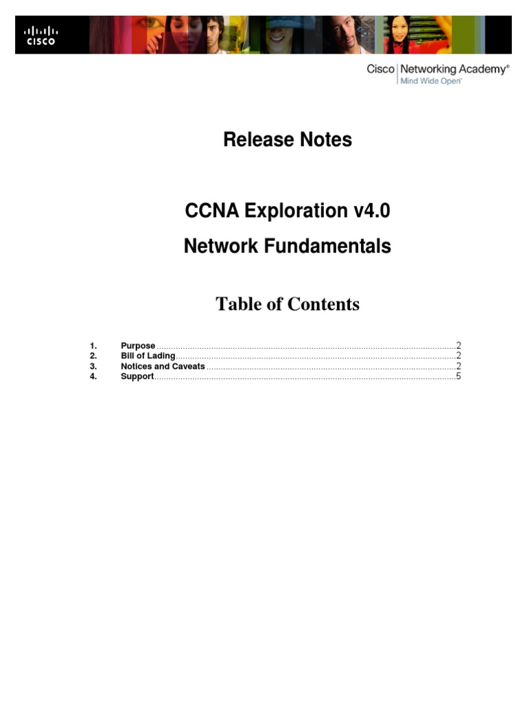 CCNA Exploration v4.0 Release Notes | PDF | Hyperlink | Software