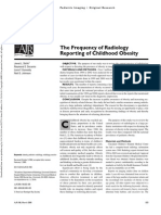 The Frequency of Radiology Reporting of Childhood Obesity