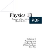 physics 1b transverse wave lab