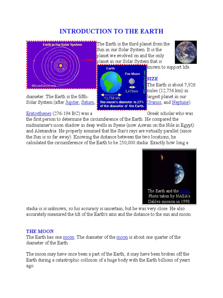 Introduction to Earth and Its Features | PDF | Science & Mathematics