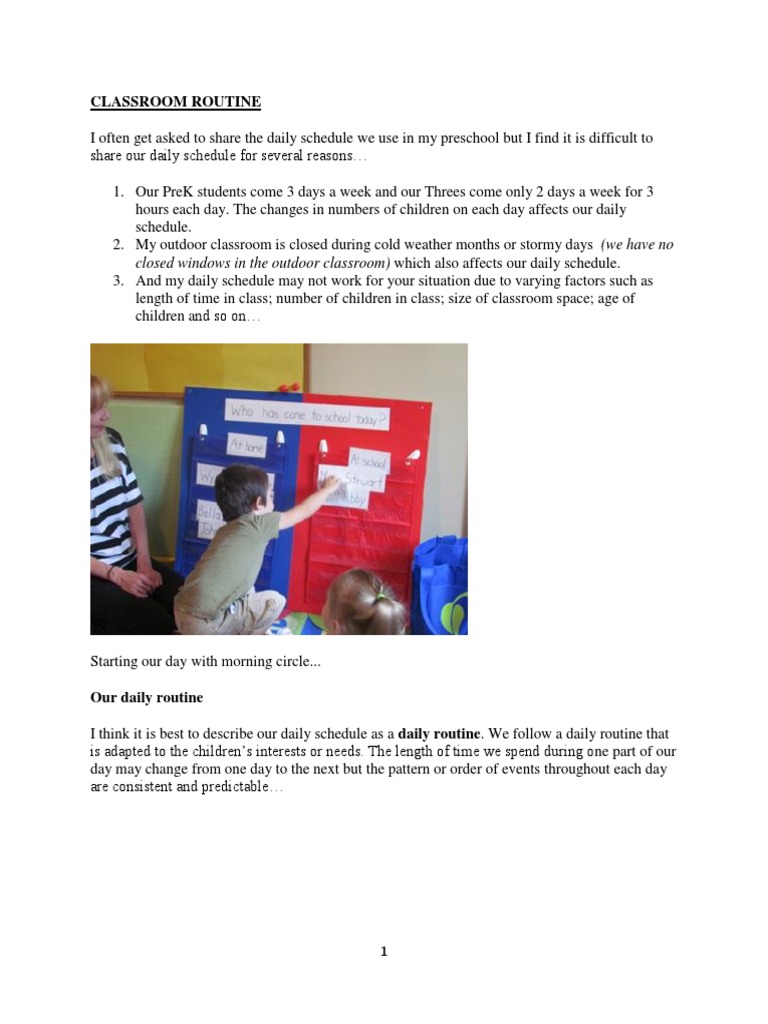 Classroom Routine: Closed Windows in The Outdoor Classroom) Which Also ...