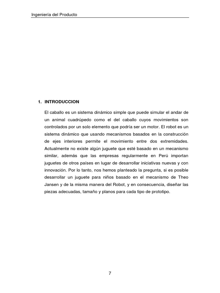 Mecanismo Theo Jansen Tfc Pdf Diseño Robot