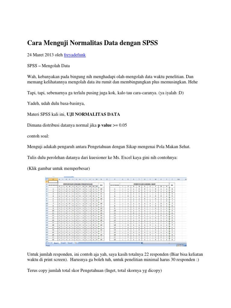 Cara Menguji Normalitas Data Spss