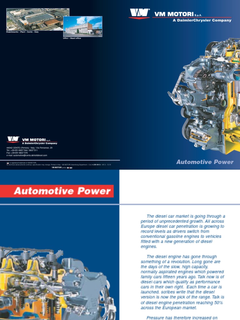 VM Motori Diesel Engine Overview | PDF | Engines | Turbocharger