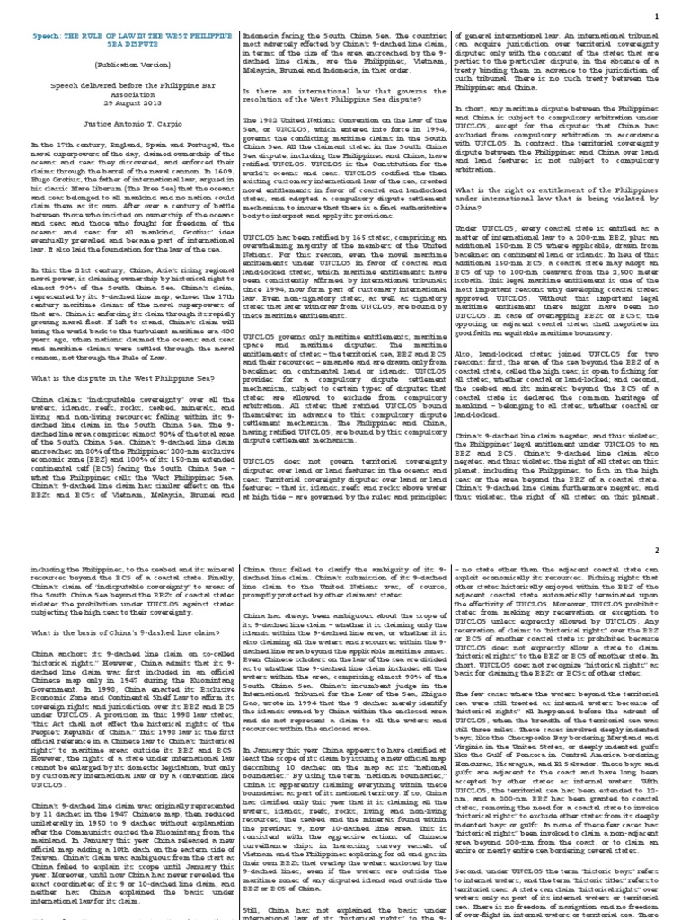 Scarborough Shoal PDF Exclusive Economic Zone Territorial Waters
