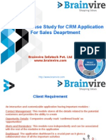 Case Study for CRM  Application For Sales Deaprtment