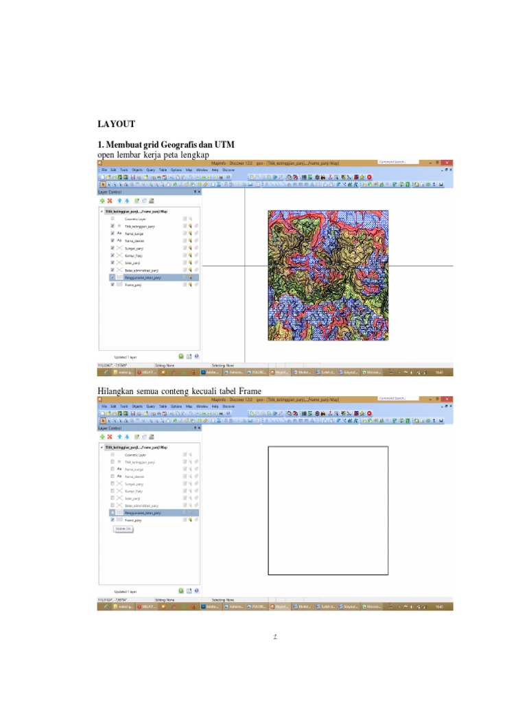 Tutorial Pembuatan Layout Mapinfo | PDF