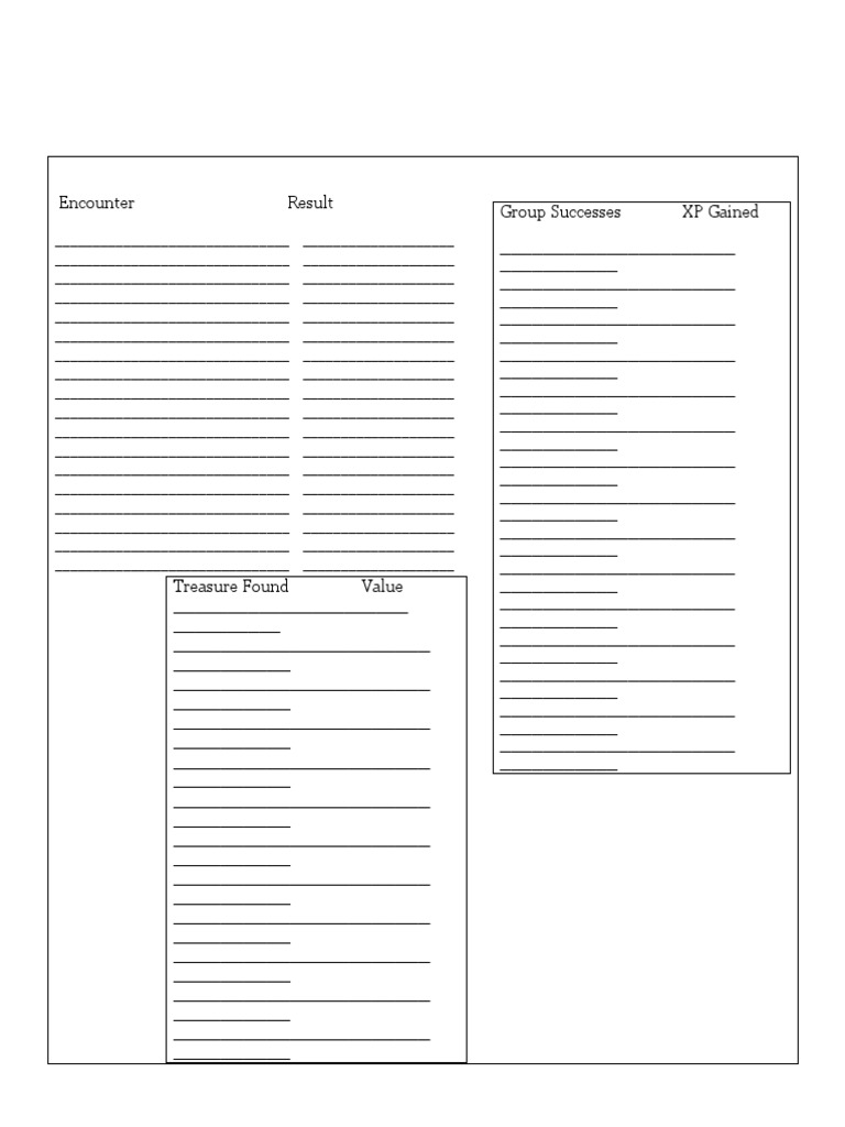 Adventure Progress and Rewards Log | PDF
