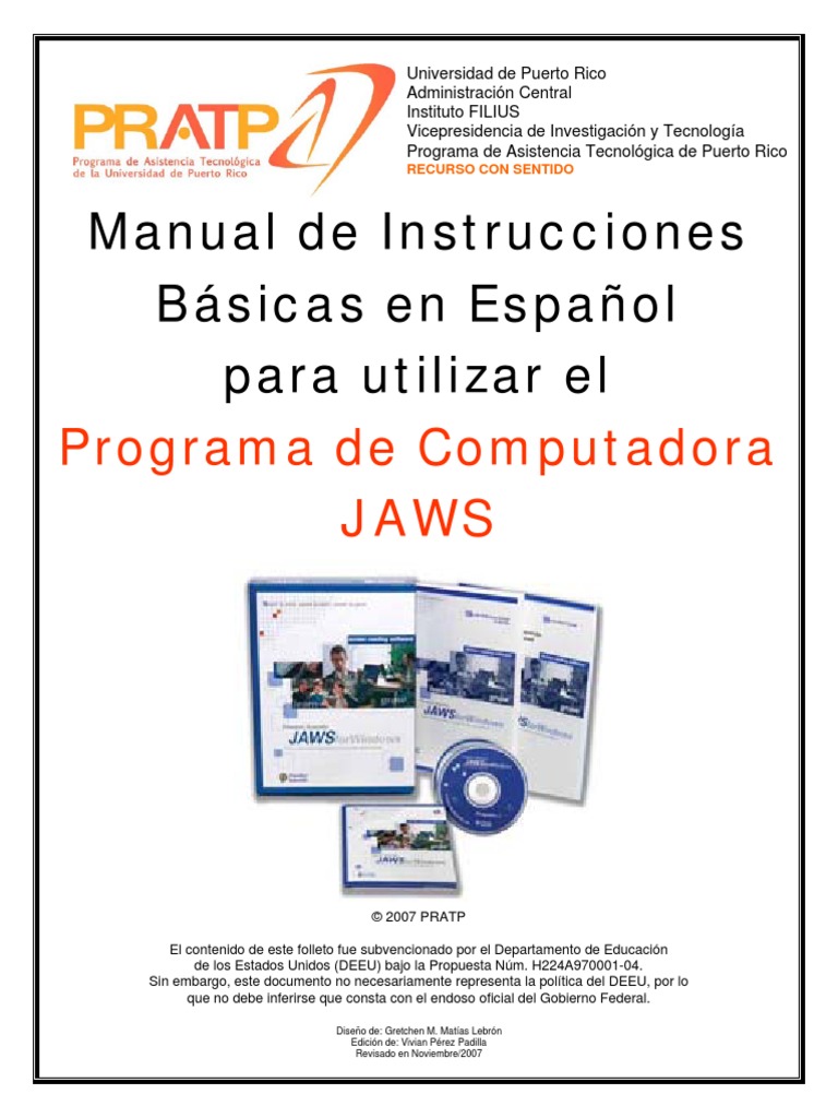 Instrucciones en Espanol - Jaws | PDF | Programa de computadora ...