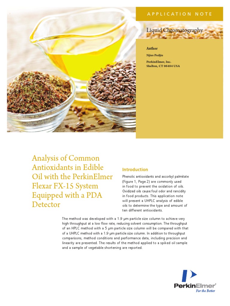 HPLC Analysis of AP and BHA (Antioxidants) | PDF | High Performance ...