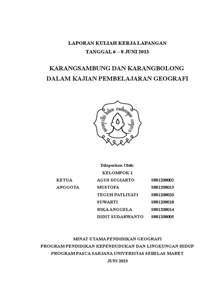 Laporan Kuliah Kerja Lapangan