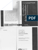 Kant Inmmanuel El Conflicto de Las Facultades Ed R Aramayo