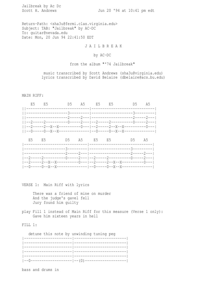 Jailbreak | PDF | Song Structure | Lyrics